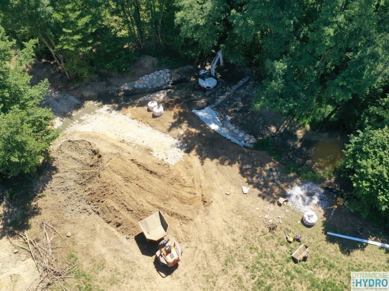Continuité écologique : vue générale du site chantier depuis notre drone MAVICPRO2