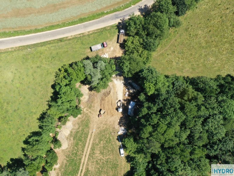 Continuité écologique : vue générale du chantier depuis notre drone MAVICPRO2