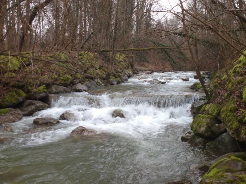 Photo d'un seuil en pierres maçonnées en vue du rétablissement de la continuité écologique