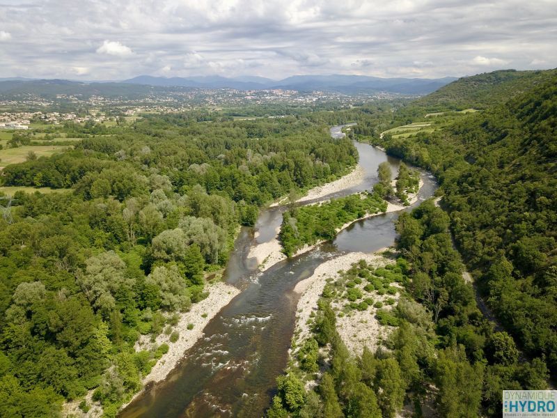 Photo de la plaine alluviale de l'Ardèche