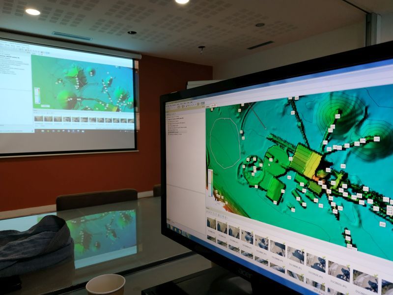 Formation photogrammétrie : vue d'un écran d'ordinateur