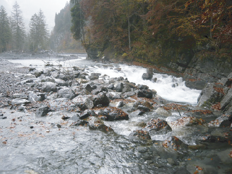 Vue sur la rivière Giffre