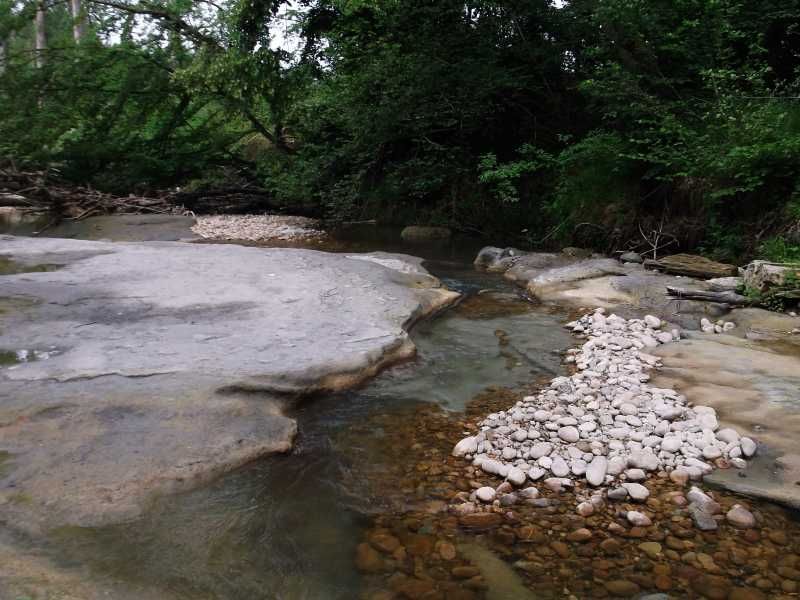 HERBASSE - Suivi post-crue : vue de la rivière Herbasse dans la Drôme