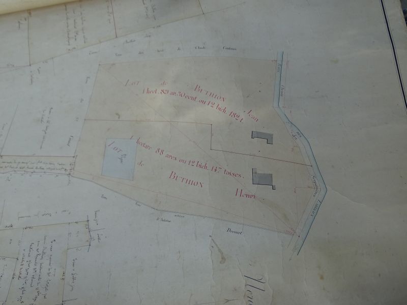 Photo du plan cadastral ancien