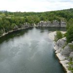 ARDECHE - Plan de gestion physique : vue sur la rivière aux abords des gorges de l'Ardèche