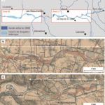 Cartographie diachronique des bandes actives et espaces de divagation de la rivière Calavon Coulon dans le Vaulcuse
