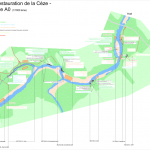 Plan de masse du projet de restauration de la Cèze