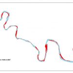 Cartographie de l'évolution de la bande active entre 1949 et 2007