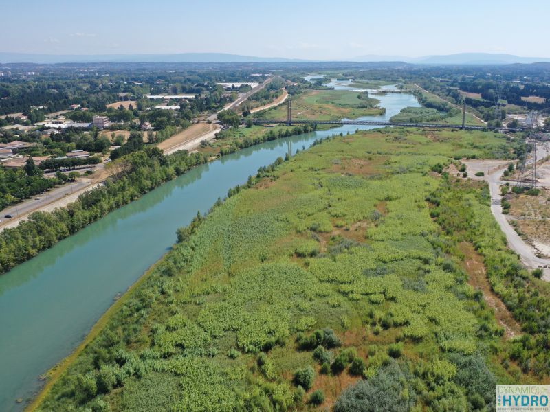 Vue de la Durance par drone