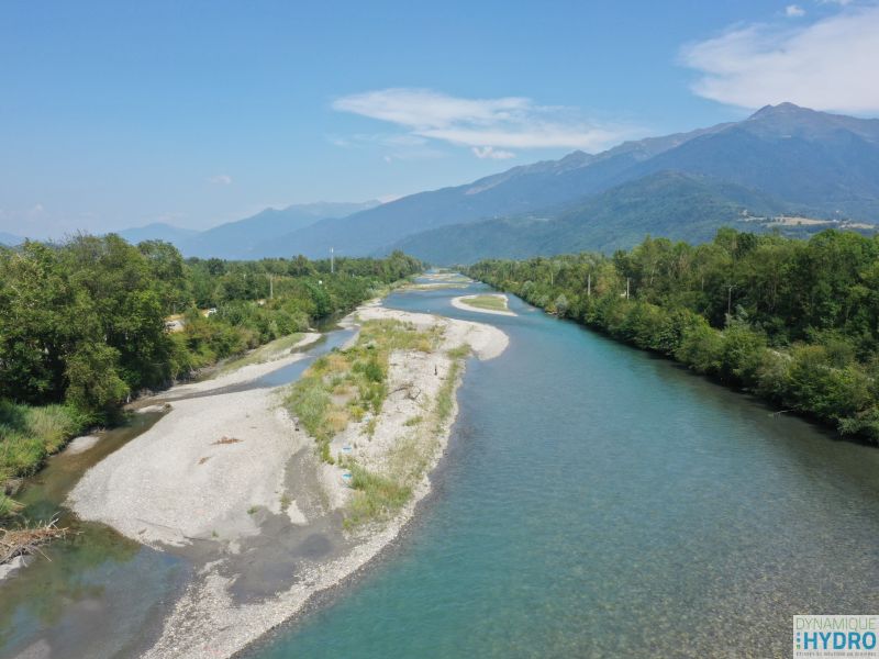 Suivi des impacts : Vue de l'Isère en drone