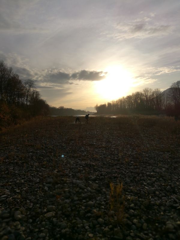 Coucher de soleil sur l'Isère