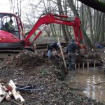 Nant : photo des travaux en cours sur la rivière