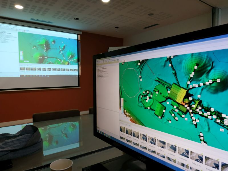 Formation photogrammétrie : vue d'un écran d'ordinateur