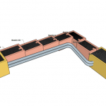 Tille Venelle : vue sketchup en 3D du projet de passe à bassins successifs